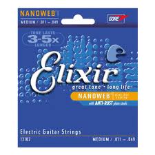 ELIXIR ELECTRIC GUITAR STRINGS MED .011-.049